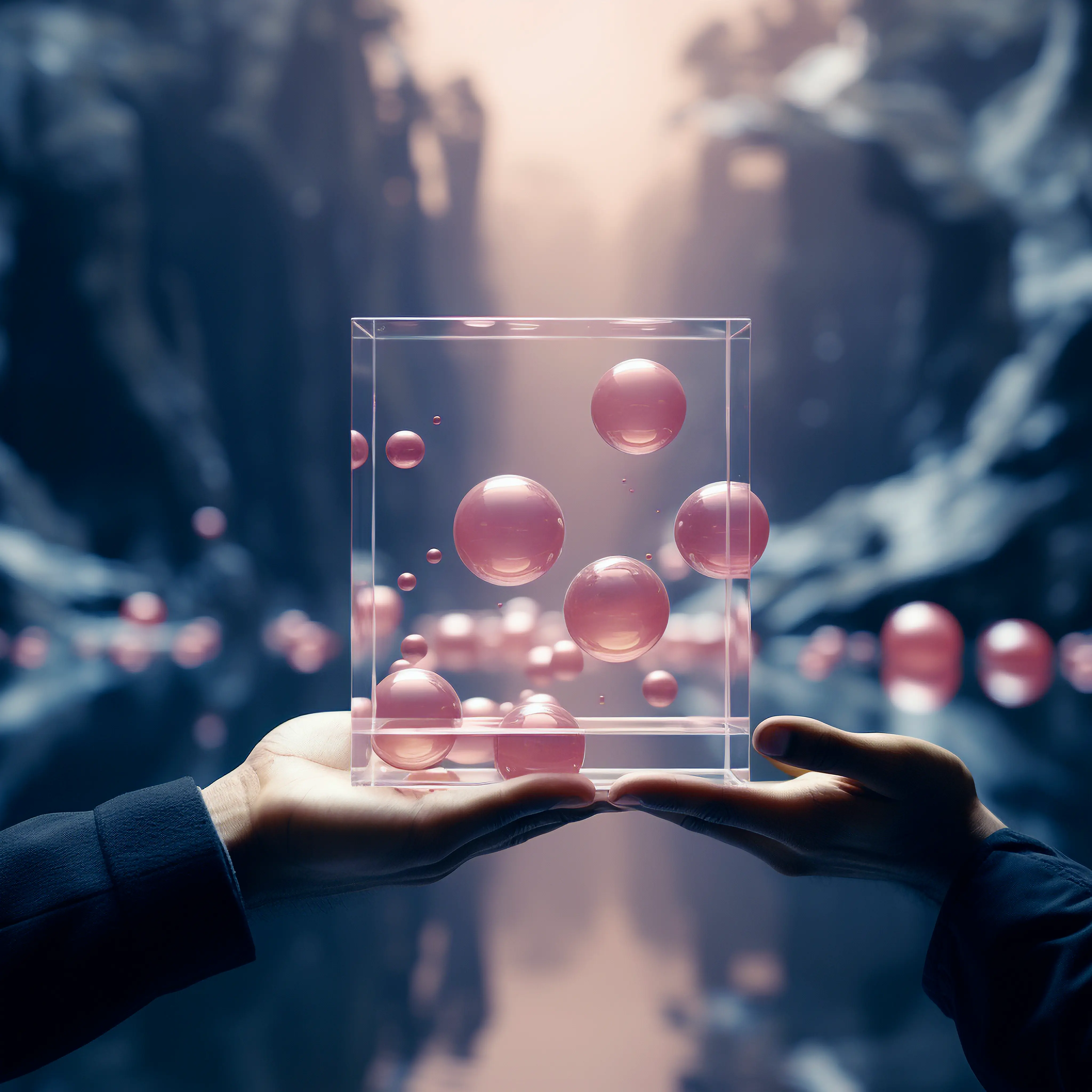 Caja con Burbujas con una organizacion eficiente